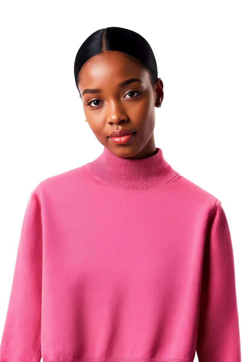Raspberry Elegance Sweater