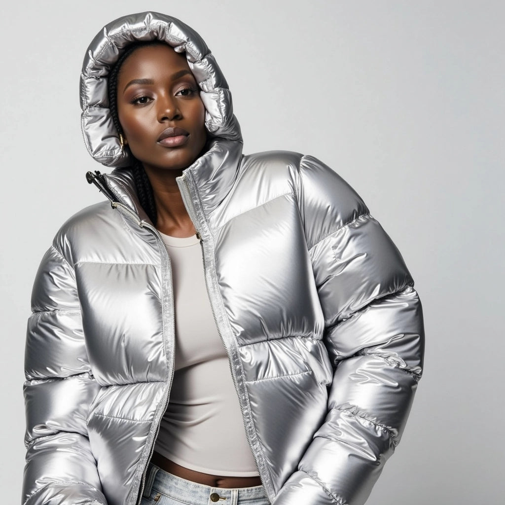 Stellar Silver Puffer Jacket