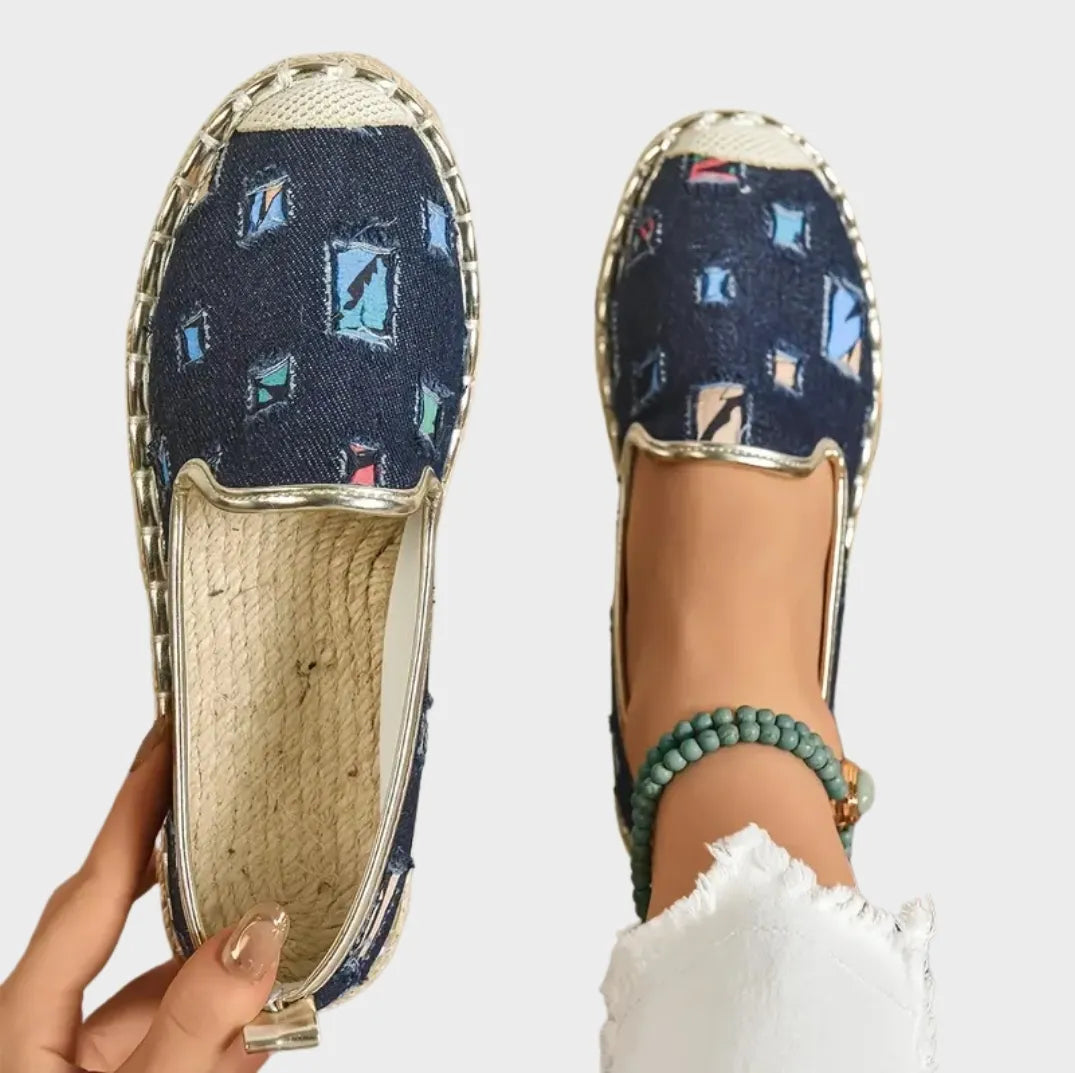 IndigoPatch Moccasins