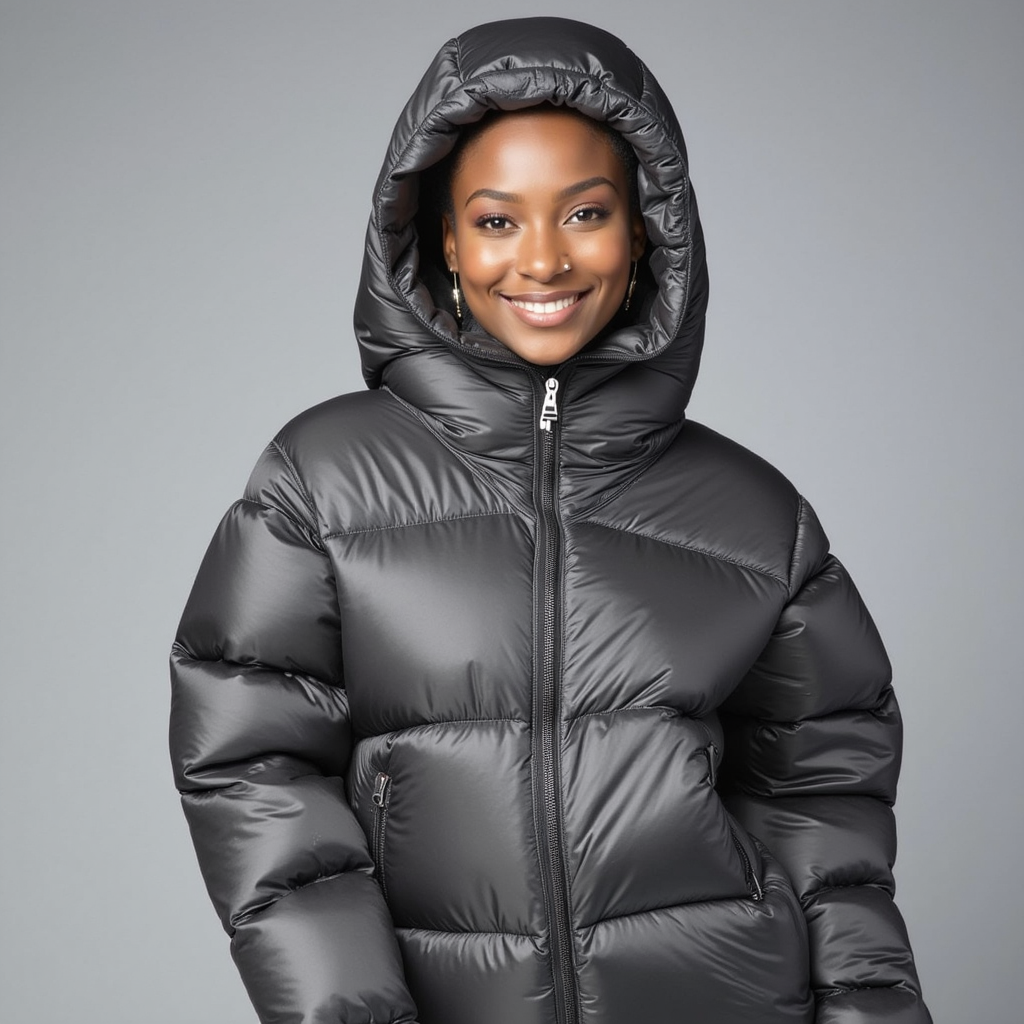 Luxury Black Puffer Jacket