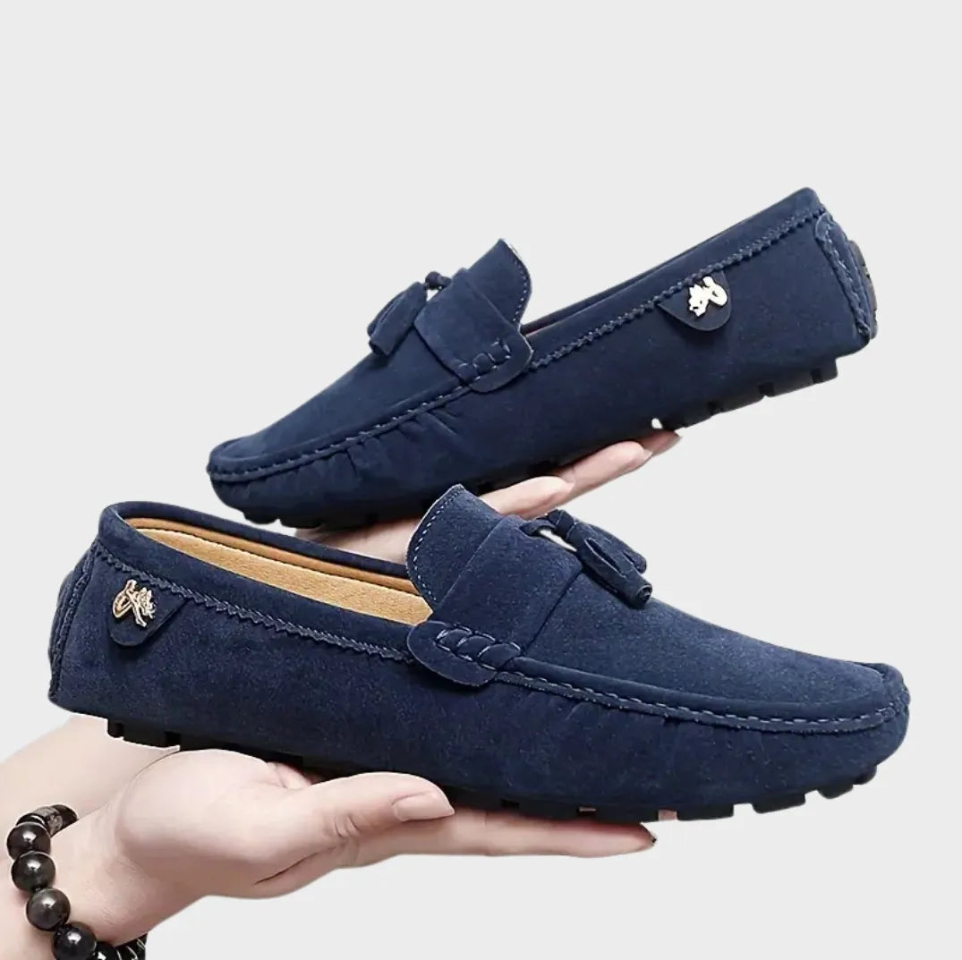 Blue Raffinato Moccasins