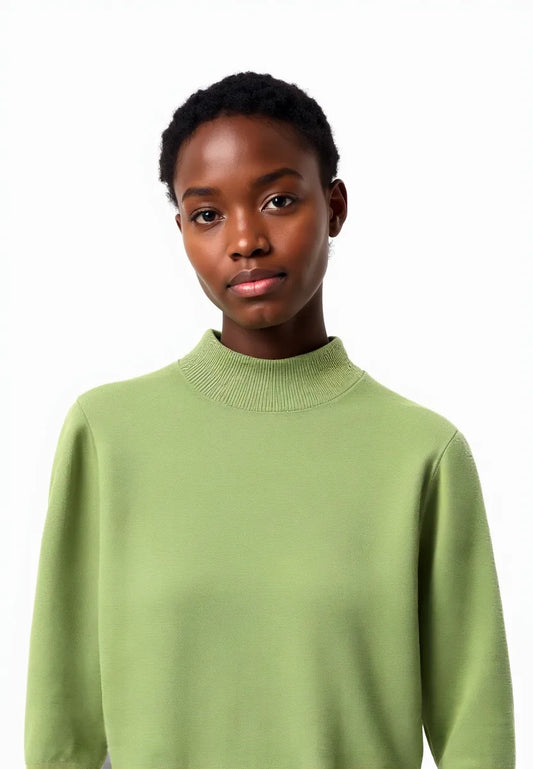 Pull Col Tonic Vert