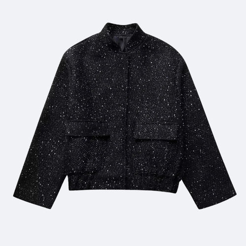 Sparkling Black Jacket – Modern Elegance