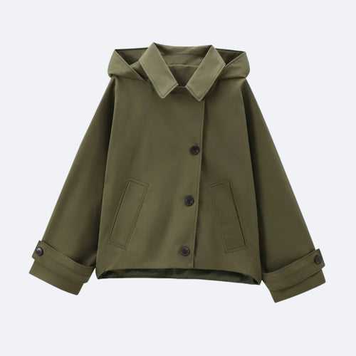Short Hooded Jacket – Modern Khaki